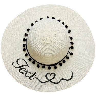Chapeau En Paille Personnalisé Mariage